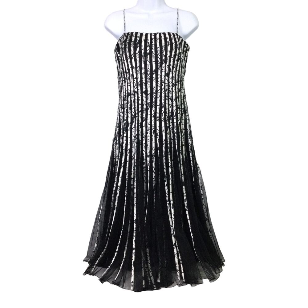 JS Collections Whimsygoth Fairycore Glam Elegant Tulle Prom Wedding Midi Dress 8